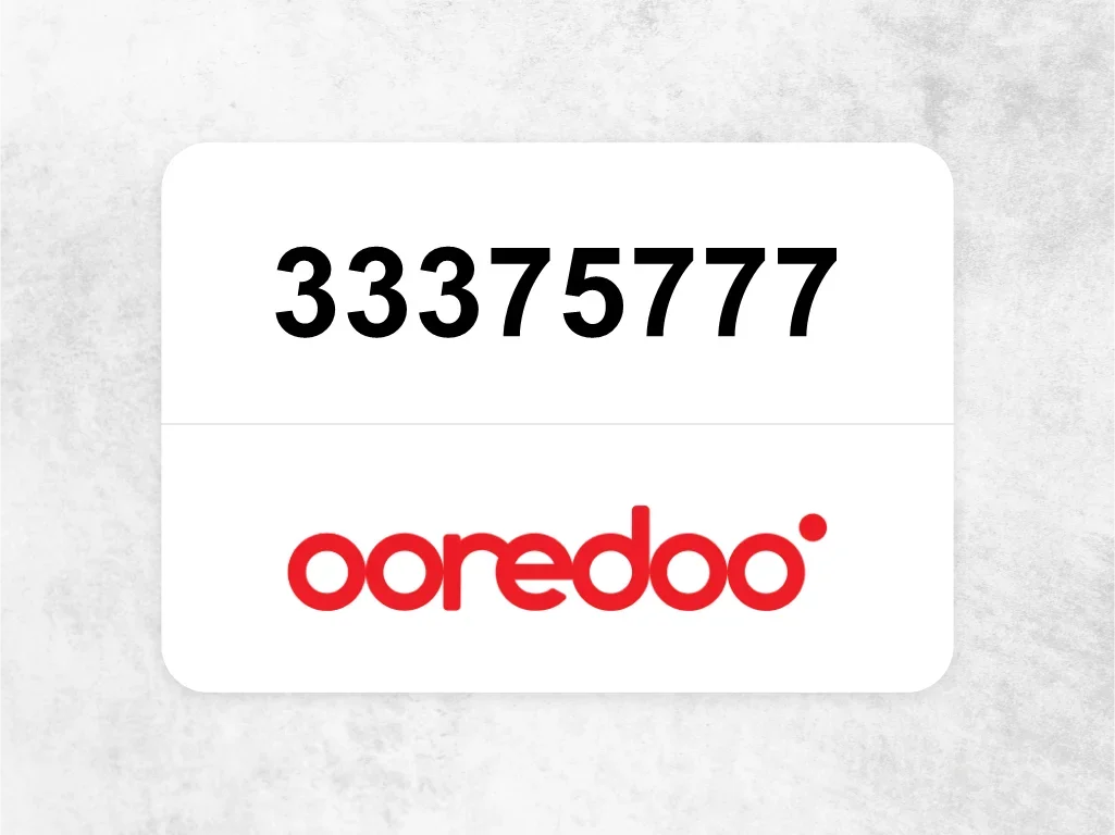 Ooredoo Mobile Phone  33375777