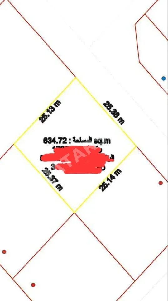 Lands For Sale in Al Rayyan  - Muraikh  -Area Size 635 Square Meter