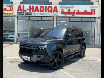 لاند روفر  ديفيندر  110 اتش اس اي  2023  اوتوماتيك  34,000 كم  6 سلندر  دفع رباعي  اس يو في  أسود  تحت الضمان