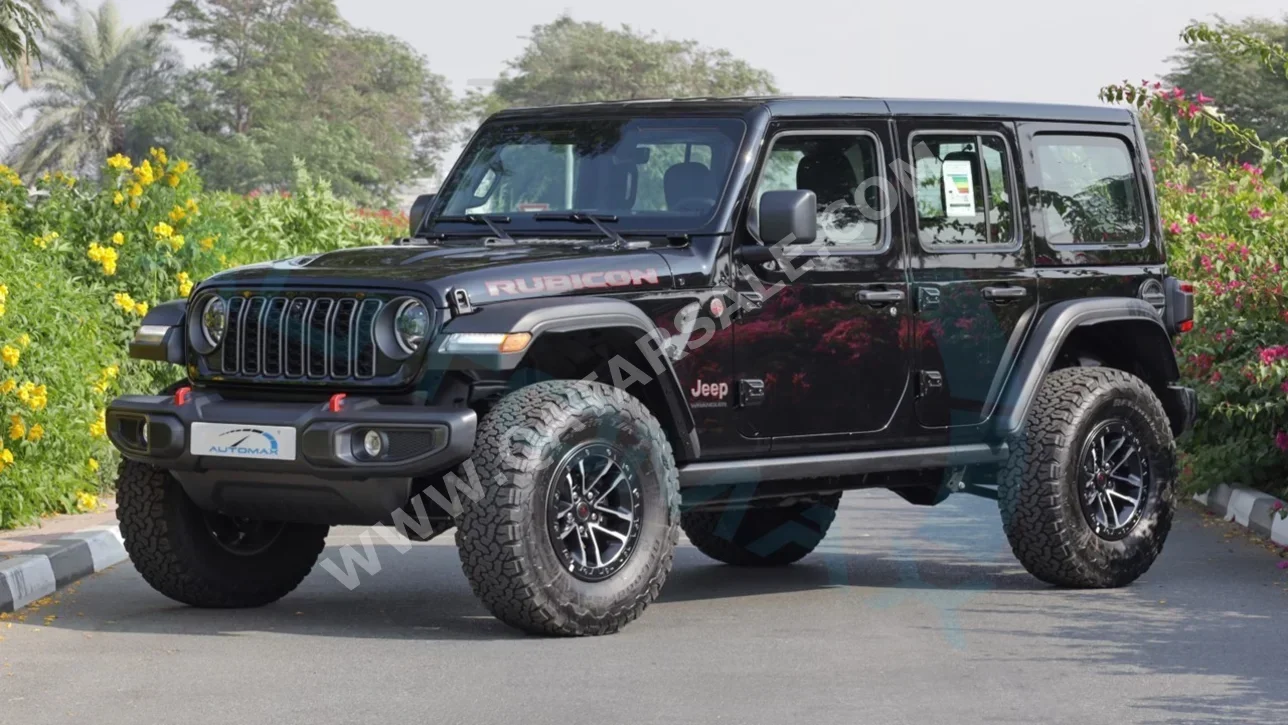 Jeep  Wrangler  Rubicon  2024  Automatic  12 Km  6 Cylinder  Four Wheel Drive (4WD)  SUV  Black  With Warranty