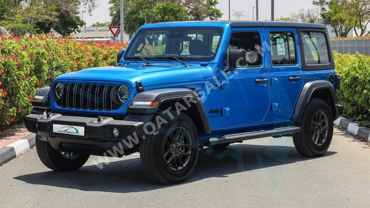Jeep  Wrangler  Sport Plus  2024  Automatic  12 Km  4 Cylinder  Four Wheel Drive (4WD)  SUV  Blue  With Warranty