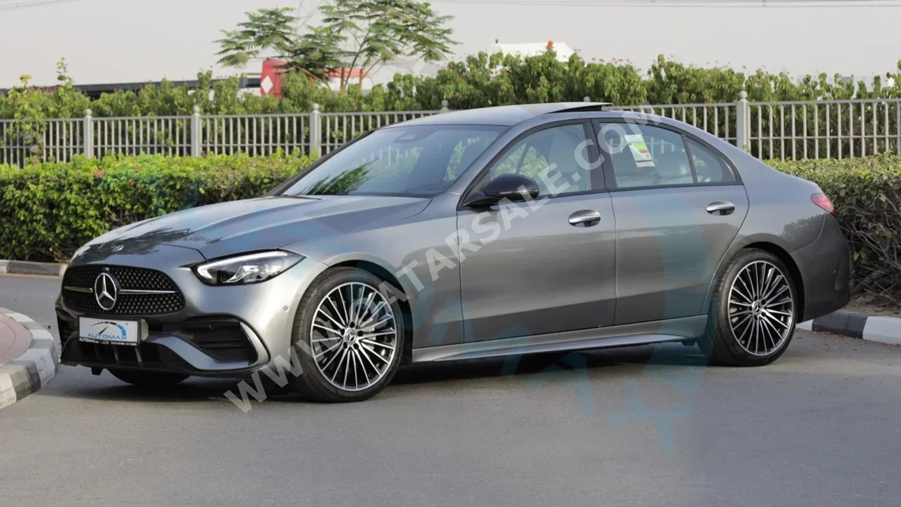 Mercedes-Benz  C-Class  200 AMG  2025  Automatic  18 Km  4 Cylinder  Rear Wheel Drive (RWD)  Sedan  Gray  With Warranty