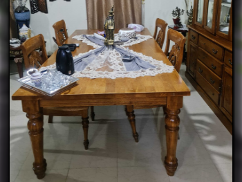 Dining Table with Chairs and Buffet