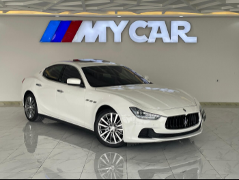 Maserati  Ghibli  2016  Automatic  78,000 Km  6 Cylinder  Rear Wheel Drive (RWD)  Sedan  White  With Warranty