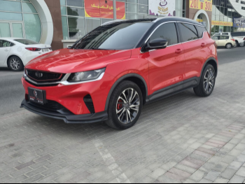 Geely  Coolray  Sport Limited  2021  Automatic  97,000 Km  3 Cylinder  Front Wheel Drive (FWD)  SUV  Black and Red  With Warranty