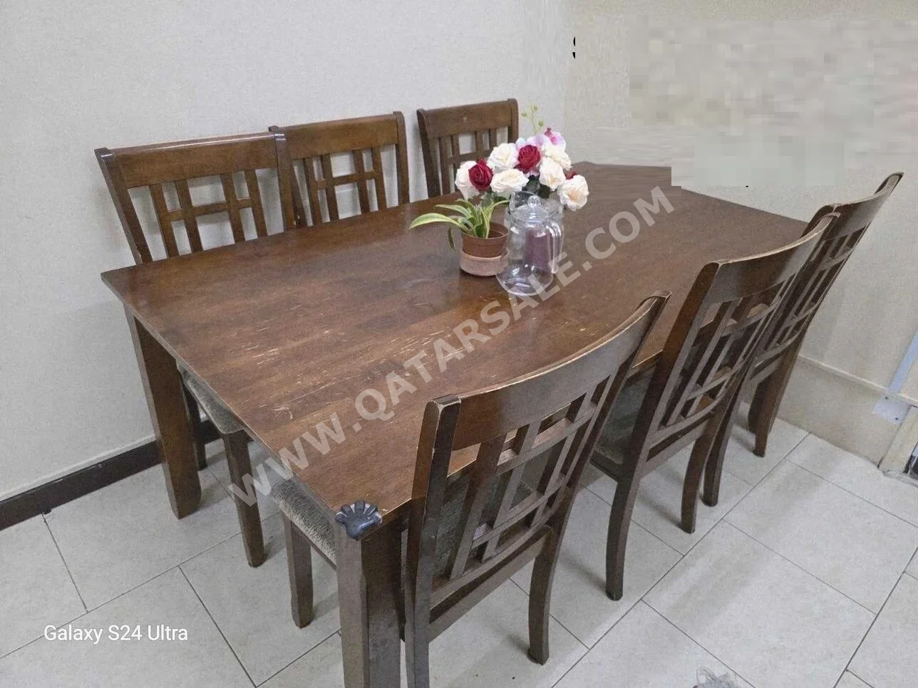 Dining Table with Chairs  - Brown