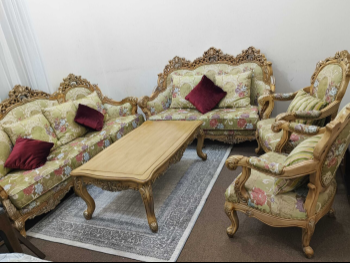 Sofas, Couches & Chairs Sofa Set  - Fabric  - Green  - With Table  and Side Tables