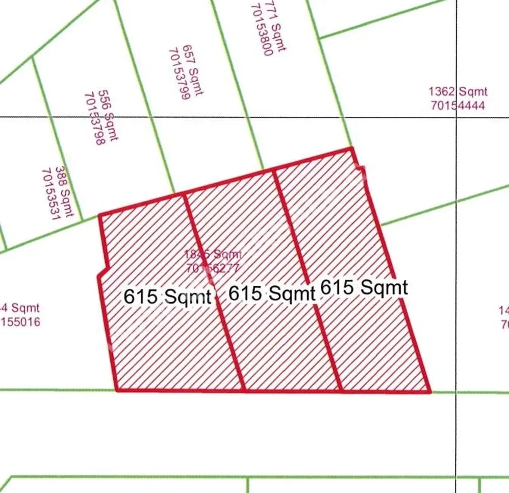 Lands For Sale in Al Daayen  - Umm Qarn  -Area Size 615 Square Meter