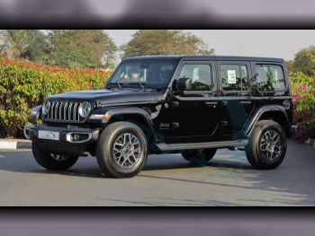 Jeep  Wrangler  Sahara  2025  Automatic  19 Km  4 Cylinder  Four Wheel Drive (4WD)  SUV  Black  With Warranty