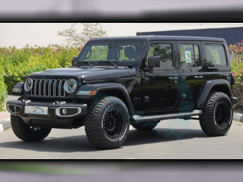 Jeep  Wrangler  Sahara  2025  Automatic  9 Km  4 Cylinder  Four Wheel Drive (4WD)  SUV  Black  With Warranty