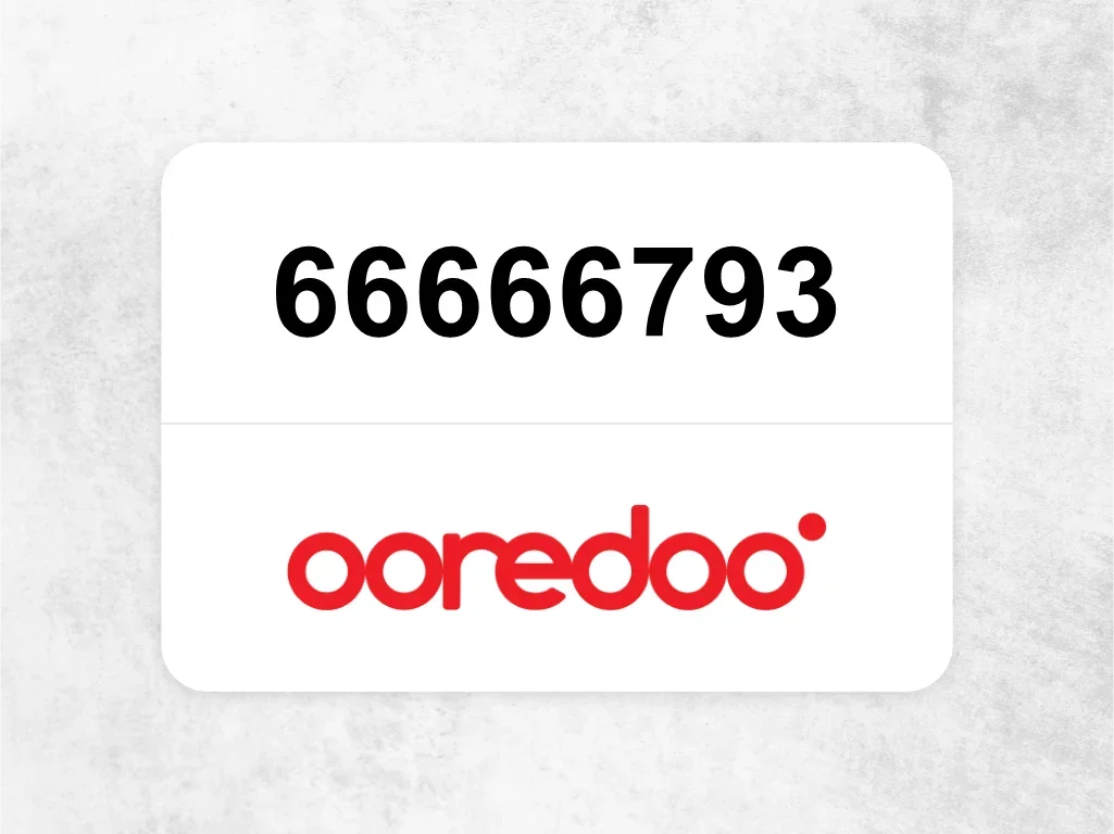 جوال اوريدو  66666793