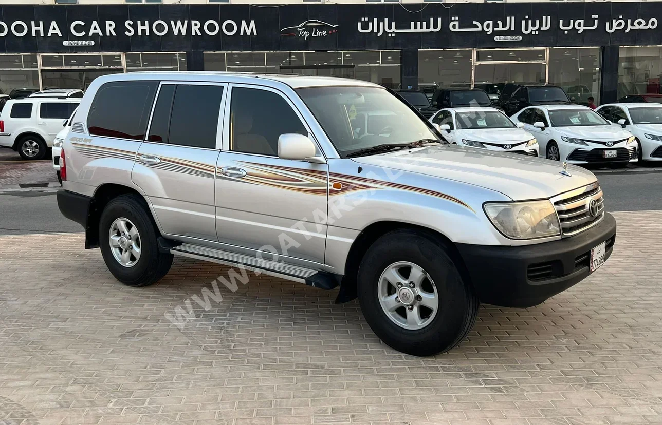 تويوتا  لاند كروزر  جي اكس  2002  عادي  412,000 كم  6 سلندر  دفع رباعي  اس يو في  فضي