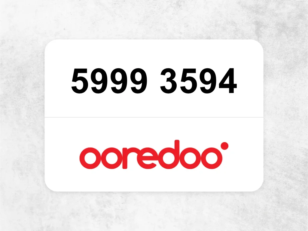 Ooredoo Mobile Phone  5999 3594