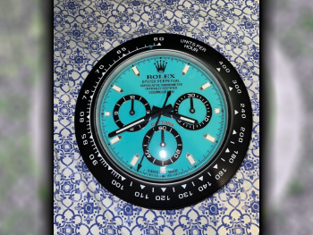 Wall Clock  Black  2022  Switzerland  Round  Rolex Daytona Blue and Black WALL CLOCK  3 kg /  Quartz Movement