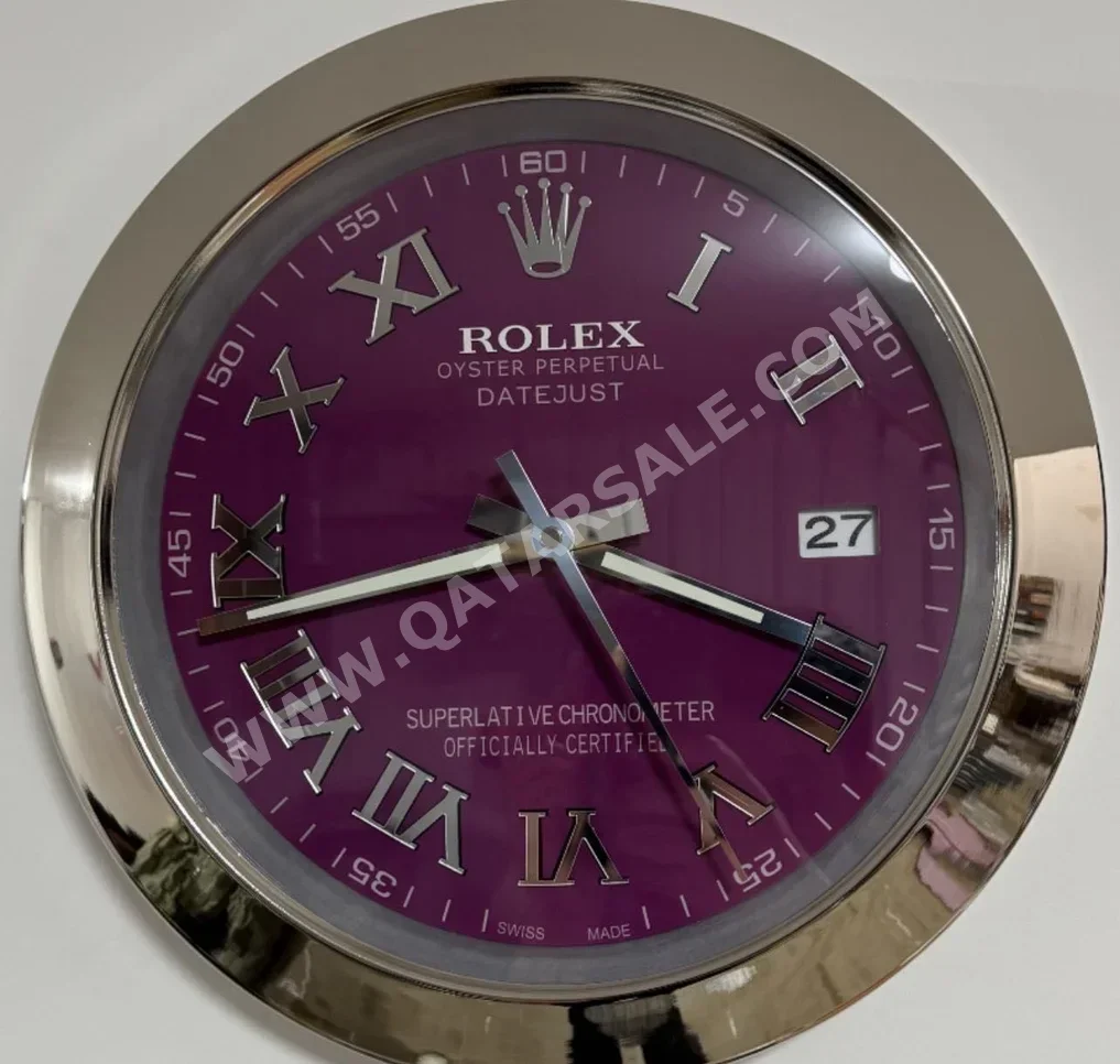 Wall Clock  Multi-Coloured  Switzerland  Round  Rolex Wall Clock  3 kg /  Quartz Movement