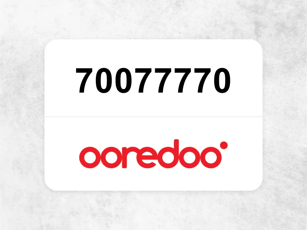 Ooredoo Mobile Phone  70077770