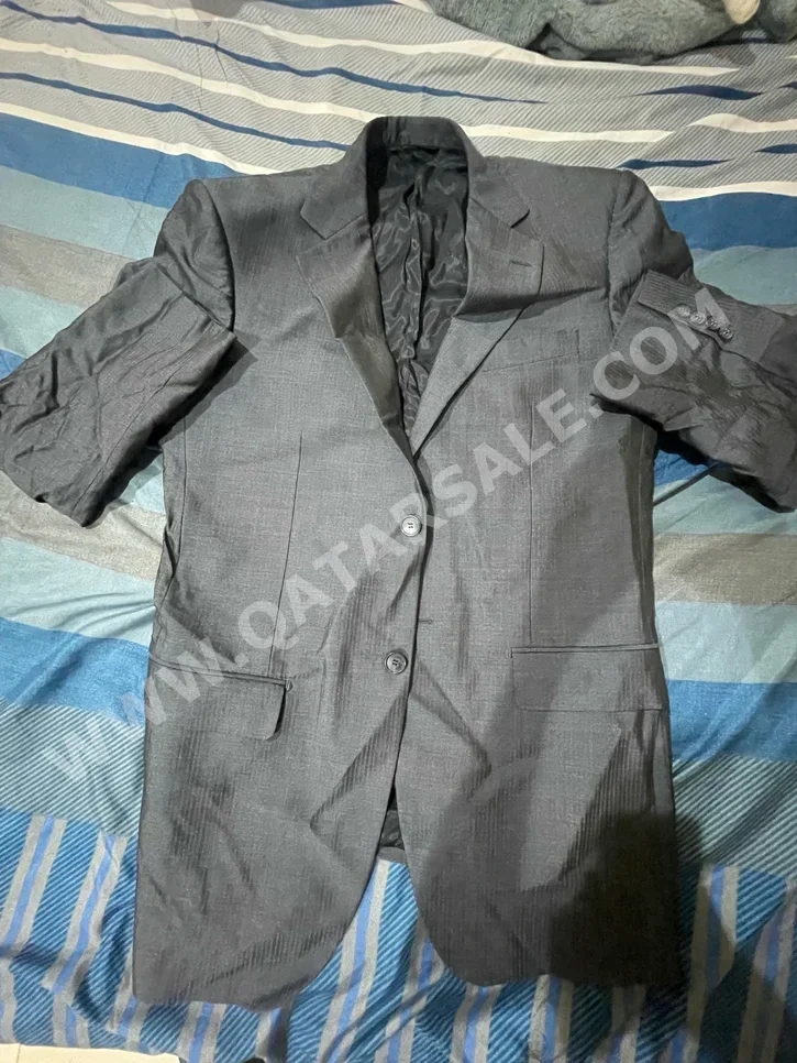 Men Clothes Genuine Silk /  Suits  Grey  Italy / Size: XXL