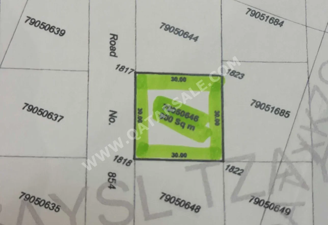 Lands For Sale in Al Shamal  - Al Ruwais  -Area Size 900 Square Meter