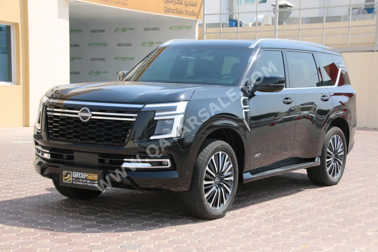 Nissan  Patrol  Platinum turbo  2025  Automatic  14,000 Km  6 Cylinder  Four Wheel Drive (4WD)  SUV  Black  With Warranty