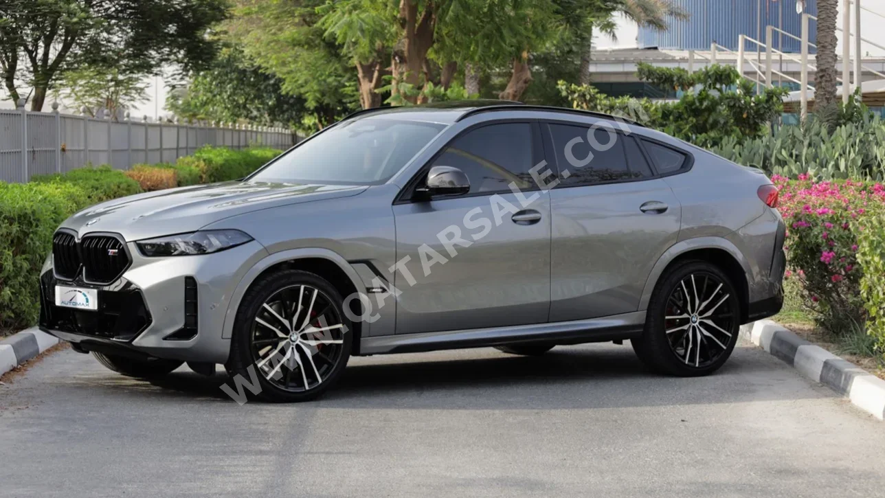 BMW  X-Series  X6 M60i  2025  Automatic  7,000 Km  8 Cylinder  All Wheel Drive (AWD)  SUV  Gray  With Warranty