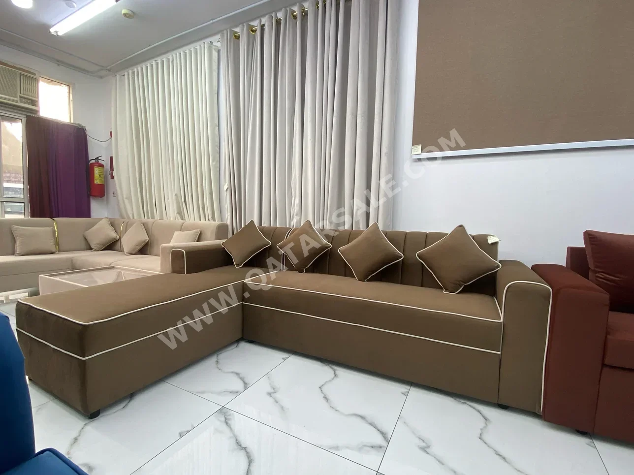 Sofas, Couches & Chairs L shape  - Brown