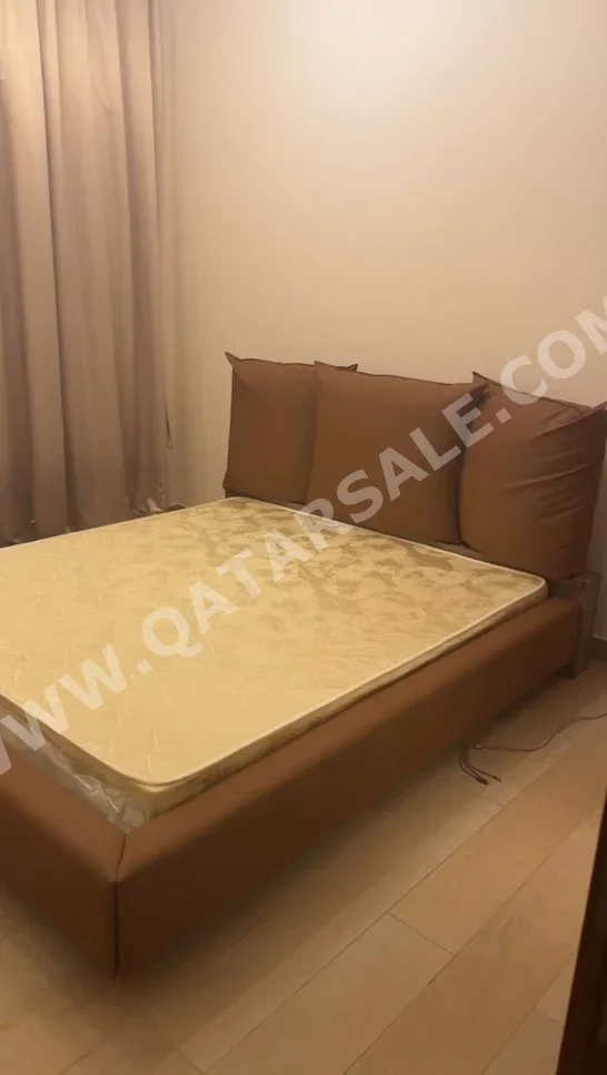 Beds - Homes r Us  - King  - Brown  - Mattress Included