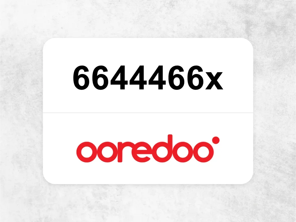 Ooredoo Mobile Phone  6644466x