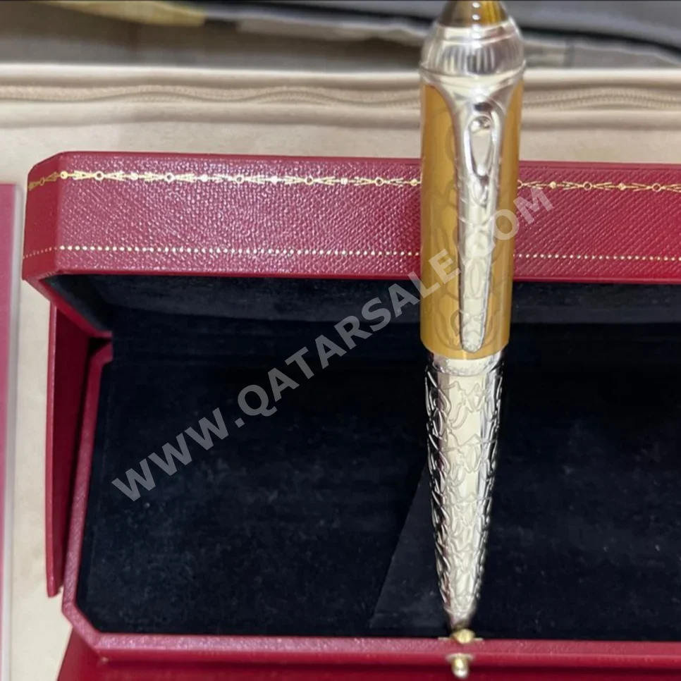 Cartier  White and Golden  Ballpoint Pen