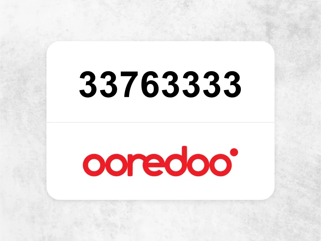 Ooredoo Mobile Phone  33763333
