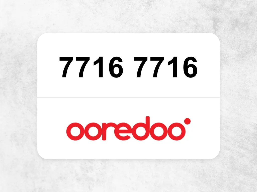 Ooredoo Mobile Phone  7716 7716
