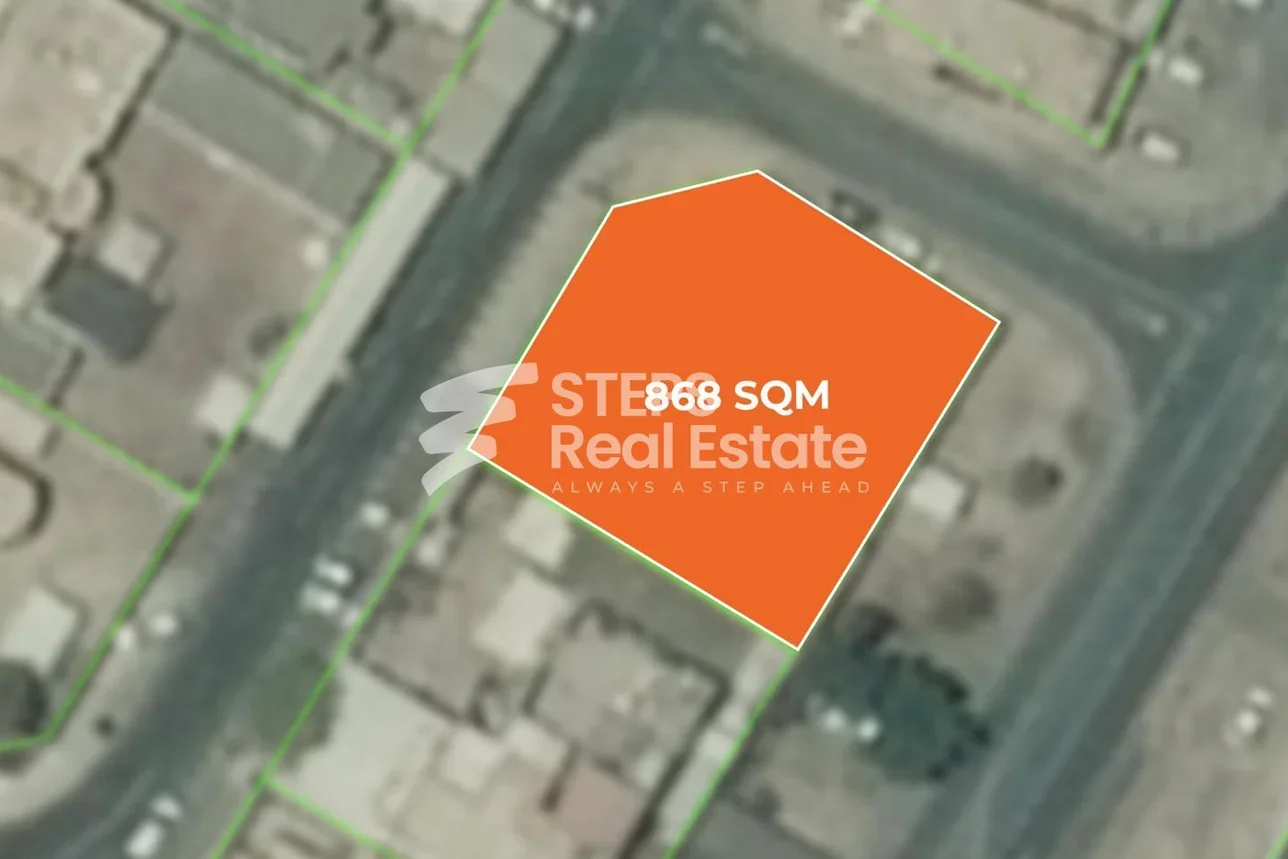 Lands For Sale in Al Rayyan  - Al Aziziyah  -Area Size 868 Square Meter