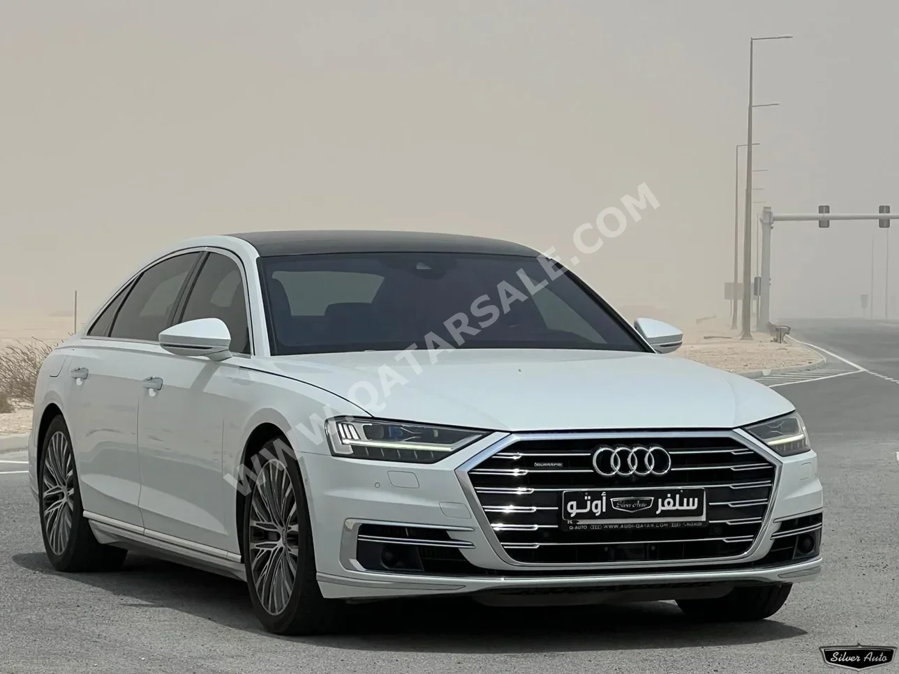 Audi  A8  L  2019  Automatic  58,000 Km  8 Cylinder  All Wheel Drive (AWD)  Sedan  Pearl
