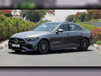Mercedes-Benz  C-Class  200 AMG  2025  Automatic  16 Km  4 Cylinder  Rear Wheel Drive (RWD)  Sedan  Gray  With Warranty
