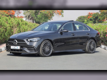 Mercedes-Benz  C-Class  200 AMG  2025  Automatic  12 Km  4 Cylinder  Rear Wheel Drive (RWD)  Sedan  Gray  With Warranty