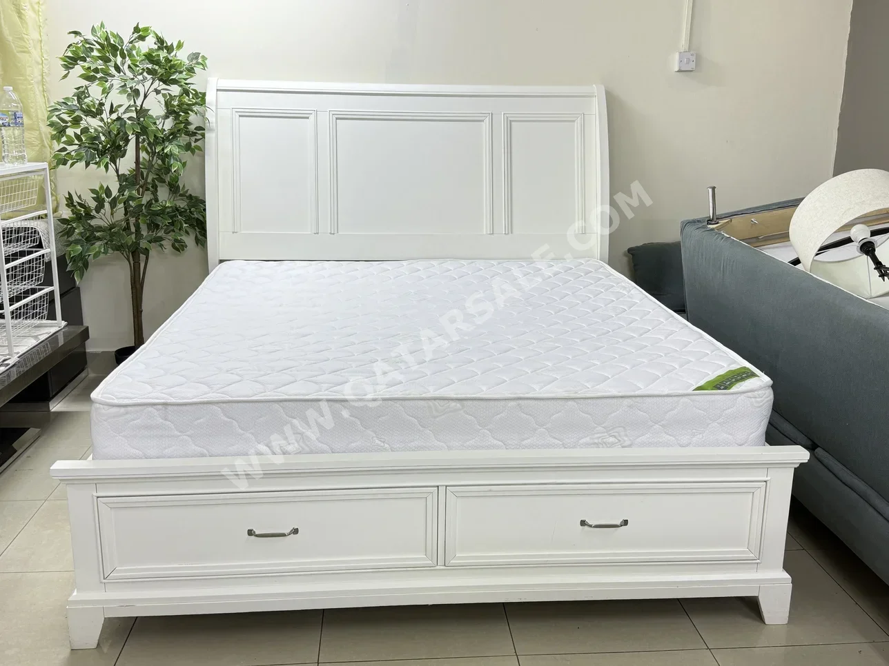 Beds - Home Center  - King  - Turquoise  - Mattress Included