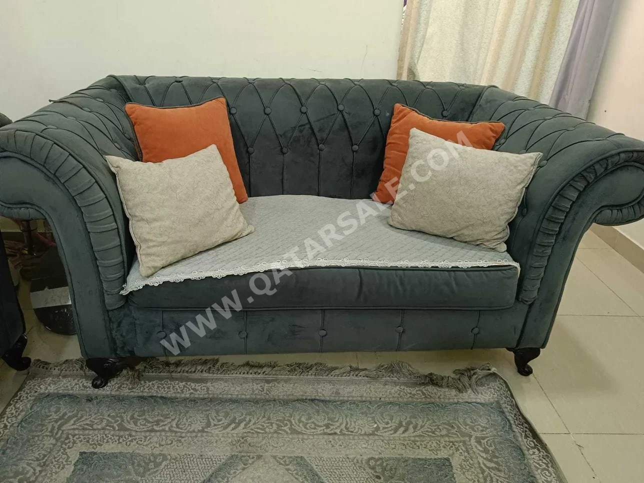 Sofas, Couches & Chairs Selection  Sofa Set  - Linen / Linen Blend  - Gray