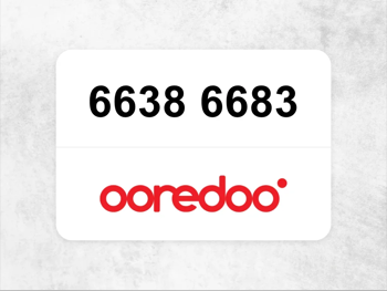 6638 6683  Ooredoo Mobile Phone