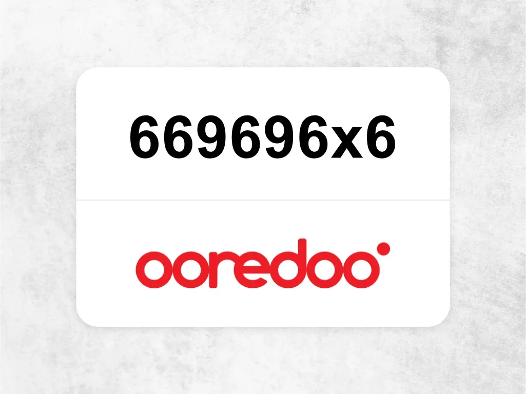 Ooredoo Mobile Phone  ‏669696x6