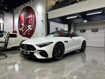 مرسيدس - بنز  اس ال  55 AMG  2023  اوتوماتيك  3,000 كم  8 سلندر  دفع خلفي  كشف  أبيض مطفي  تحت الضمان