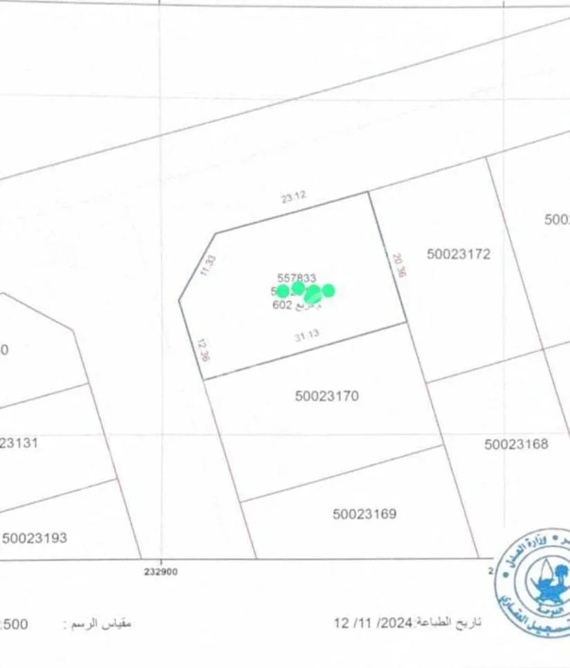 Lands For Sale in Doha  - Al Thumama  -Area Size 602 Square Meter
