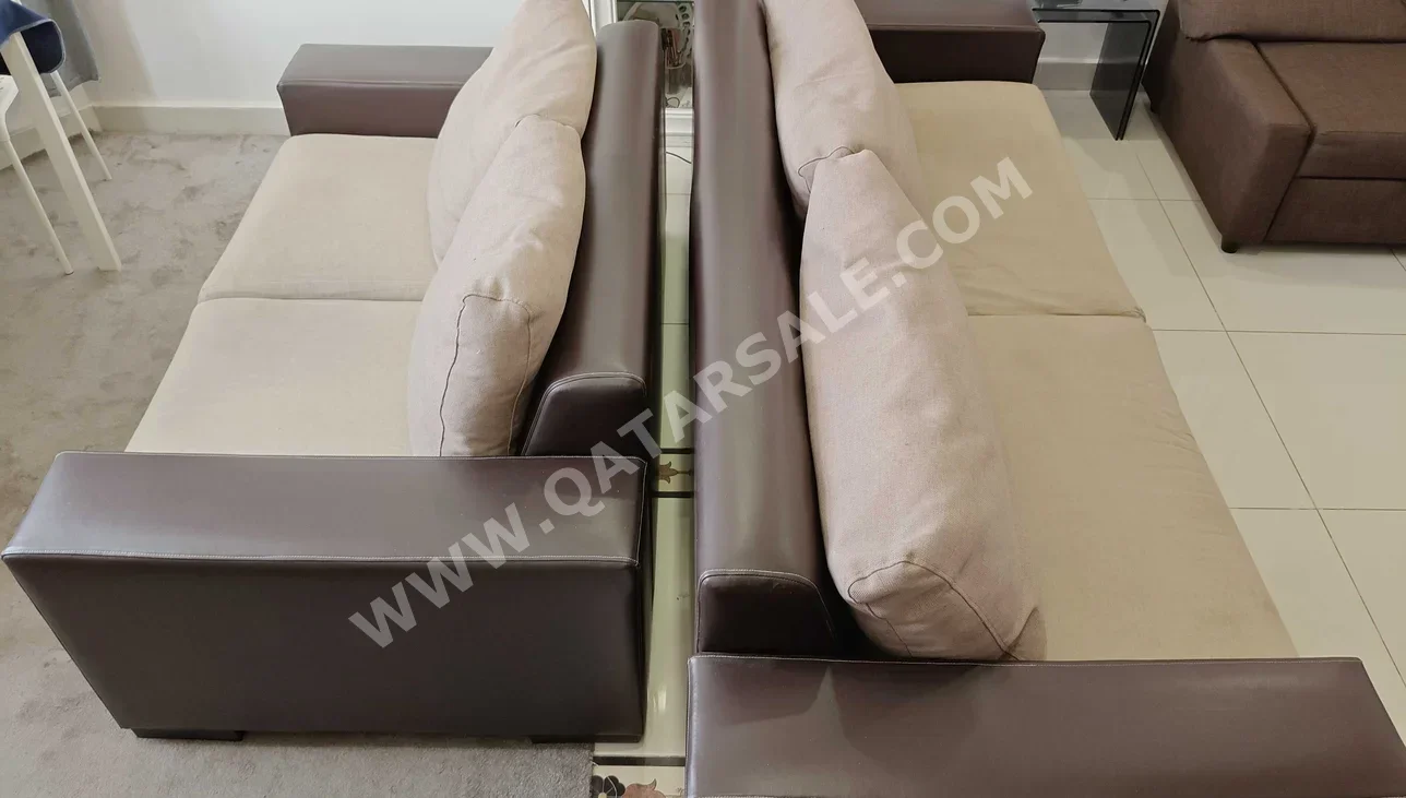 Sofas, Couches & Chairs Sofa Set  - Fabric  - Beige