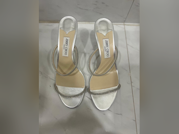 Slippers / Sandals Faux Leather  Silver Size 42  Women