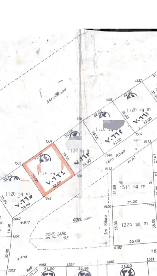 Lands For Sale in Doha  - Al Duhail  -Area Size 1,120 Square Meter