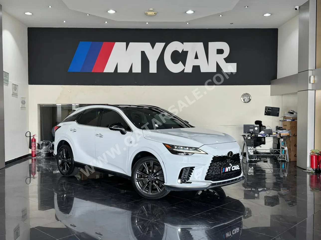 Lexus  RX  350 F Sport  2023  Automatic  22,000 Km  4 Cylinder  Four Wheel Drive (4WD)  SUV  White  With Warranty