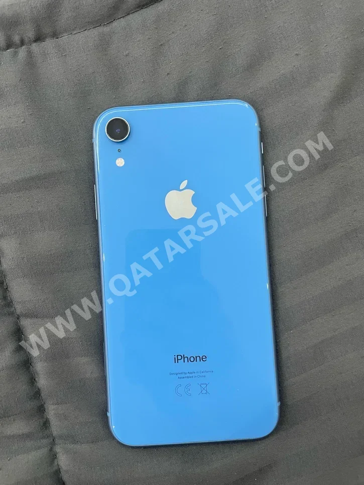 هواتف نقالة ابل  - ايفون  - اكس ار  - أزرق  - 128 جيجابايت