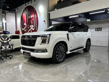 Nissan  Patrol  Platinum  2025  Automatic  18,000 Km  6 Cylinder  Four Wheel Drive (4WD)  SUV  Pearl  With Warranty