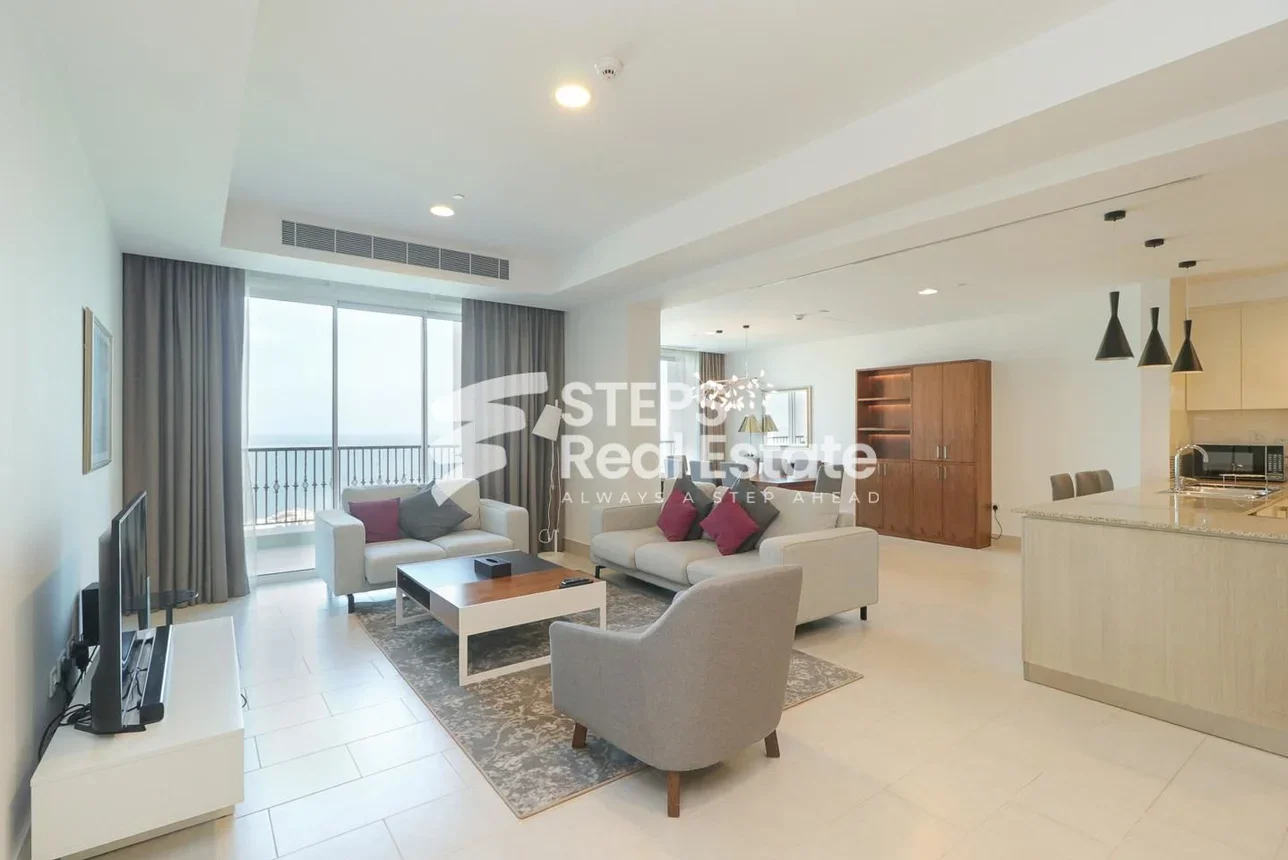 3 Bedrooms  Penthouse  For Rent  in Doha -  The Pearl  Fully Furnished