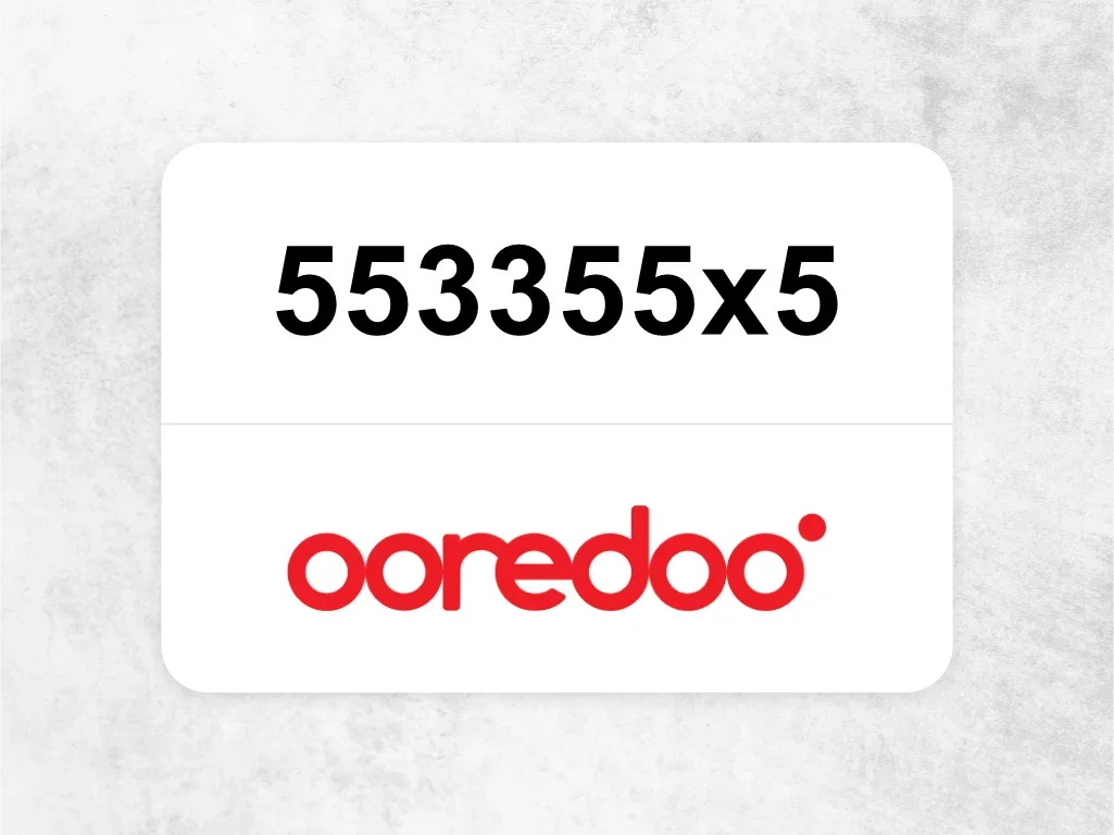 Ooredoo Mobile Phone  ‏553355x5