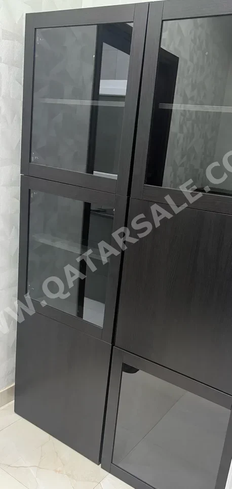 Bookcases & Shelving Units Shelving Unit with Doors  - IKEA  - Dark Brown