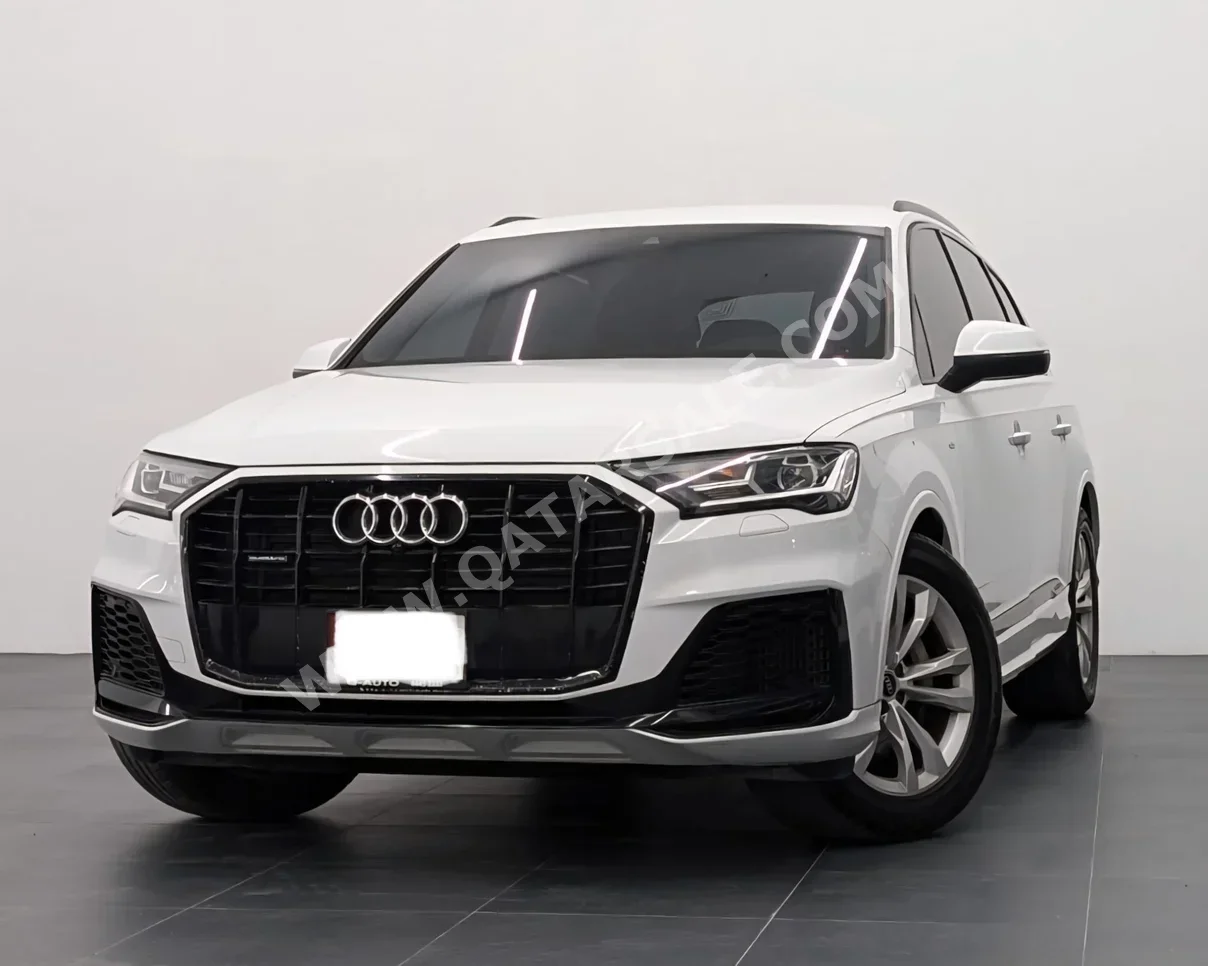 Audi  Q7  55 TFSI  2022  Automatic  24,200 Km  6 Cylinder  All Wheel Drive (AWD)  SUV  White  With Warranty